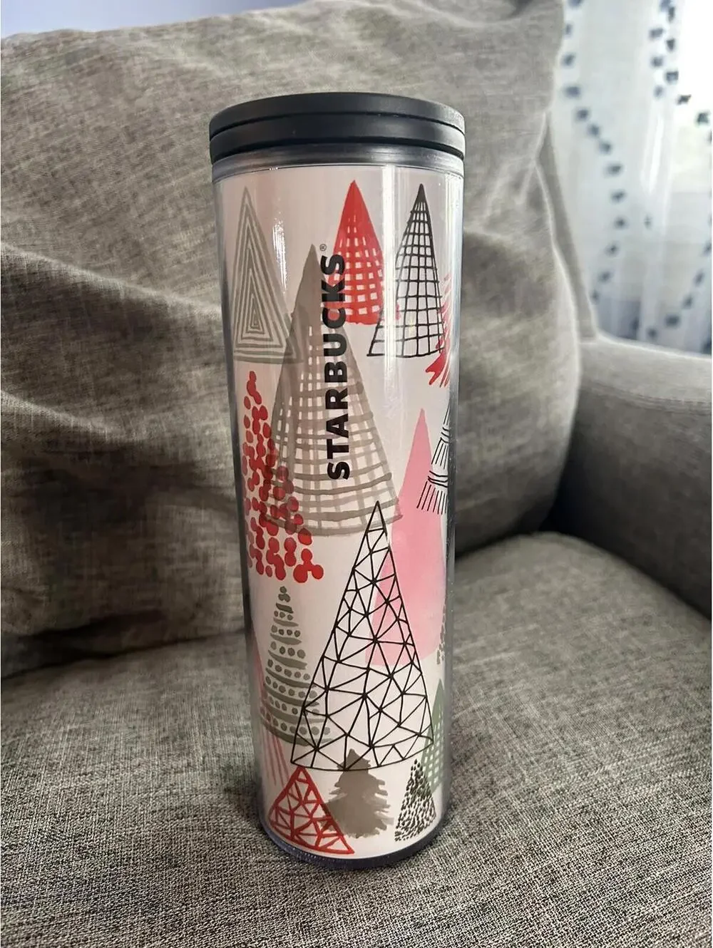 Starbucks Holiday Christmas Trees 16oz Insulated Travel Tumbler Mug 2017
